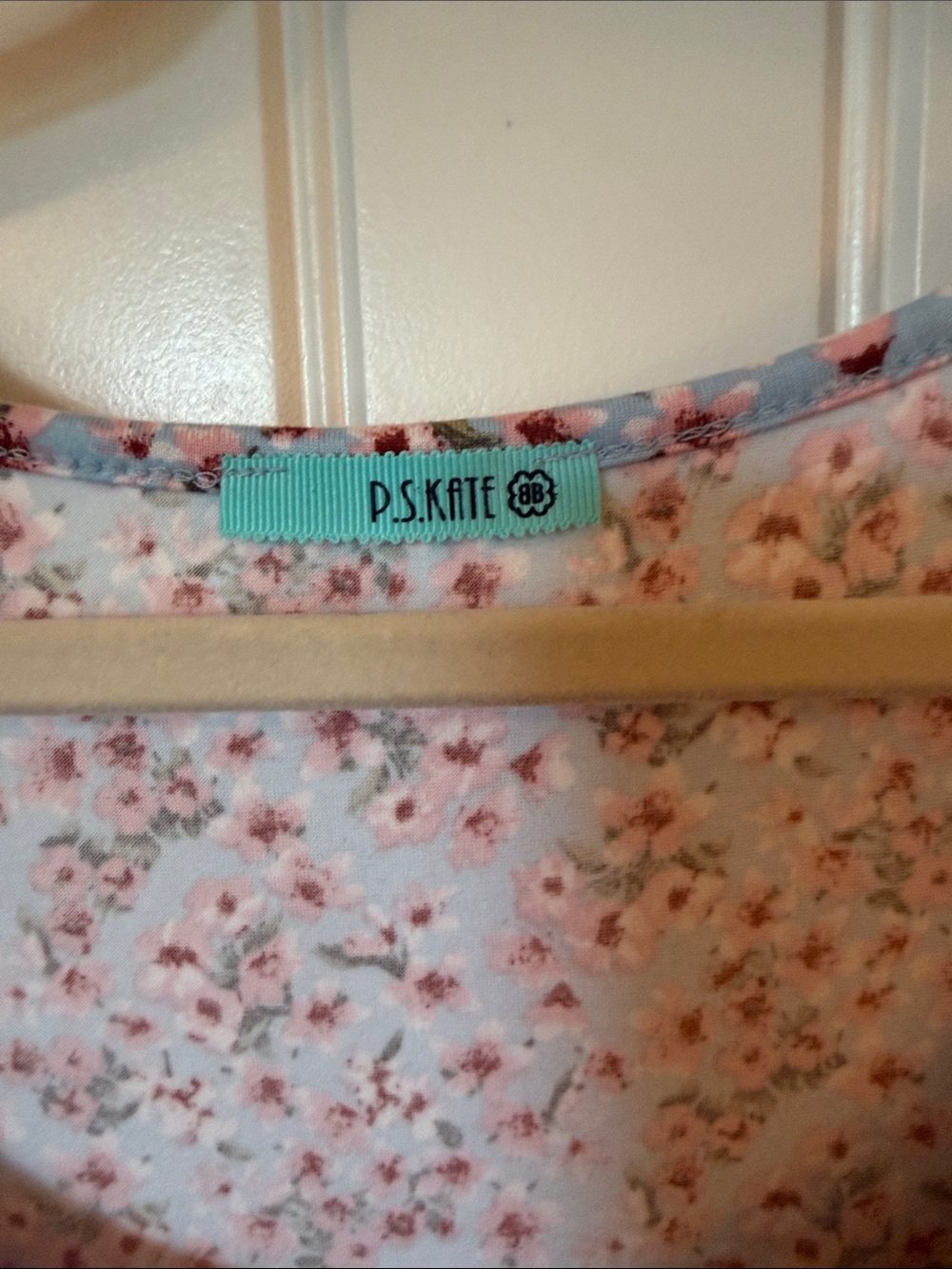 P.S. Kate Floral Ruffle-Sleeve Women's Babydoll Top - Picture 2 of 7
